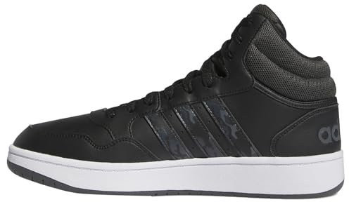adidas Hoops 3.0 Mid Lifestyle Basketball Classic Vintage Shoes, Sneaker Uomo, Core Black Grey Six Ftwr White, 40 EU