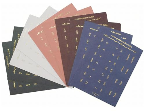 XKSOCT monatliche selbstklebende Index-Registerkarten-10 Blatt monatliche Trennblätter Schule Studium Planer Aufkleber für Büro Studium Planer Organisationen