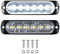 PICAA 2x Blanc 6 LEDs Lumières Stroboscopiques D'urgence, 12V-24V LED Flash Lampes de Balise D'avertissement de Danger pour Voiture Véhicule Camion Remorque Caravane