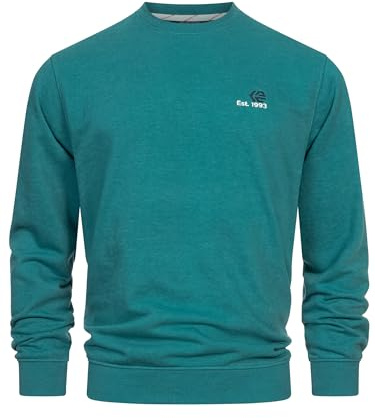 Indicode Herren INJulius Sweatshirt aus Baumwollmischung mit RIPP-Bündchen | Klassischer Herrenpullover für Büro und Freizeit, Sweater, Freizeitpullover, Alltagspullover, Basic Pullover für Männer
