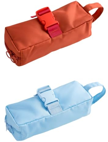 HJDHSFUN Schreibwarentasche 2 Stück Einfarbiges Federmäppchen, Cartoon-Federmäppchen Mit Großer Kapazität, Multifunktionales Briefpapier, Federmäppchen, Studentenbedarf-E