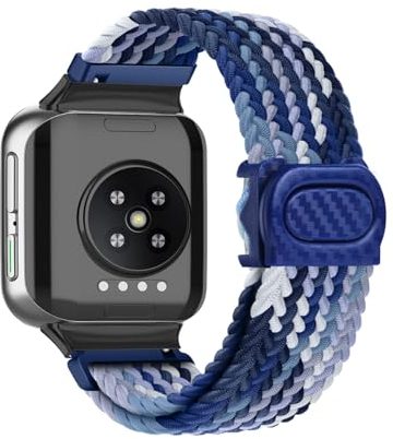 HYSDFFG Geflochten Armband für Oppo Watch 41mm/46mm Ersatzarmband, Elastisches Verstellbares Geflochtenes Nylon Solo Loop Sport Armbänder Kompatibel mit Oppo Watch 41mm/46mm (10,41mm)