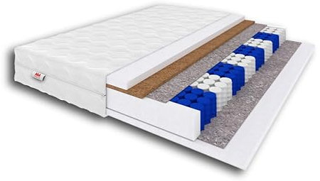 Arletto Matratzen Matratze 120x200 Prestige KOKOS H4/H5 Premium Taschenfederkernmatratze, antiallergisch, mit Kokoslatex für ganzjährigen Komfort