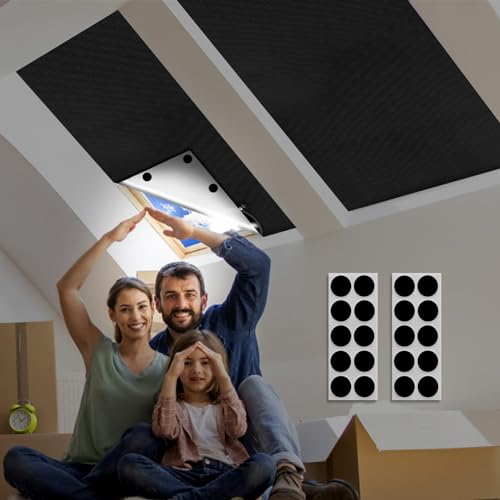 Tessuto Oscurante per Finestre, 100 x 145 CM Tagliabile Viaggi portatile Tenda Oscurante Blackout al Tenda a Senza Forare per Finestre da Tetto per Finestre Per Lucernari, Camera
