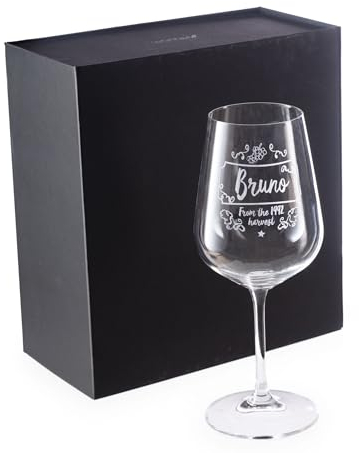 Wanapix | Copa de Vino Personalizada | Estuche de Regalo Incluido | Copa de Cristal Grabada para Vino | Con Nombre o Texto | Copa de Cristal | Gran reserva