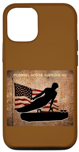 Hülle für iPhone 14 Pro 2024 Medalist Grunge US-Flagge – Pompel Pferd Superheld