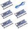 Nano V3 USB-C Board with Cable, AYWHP 5PCS Nano Board MEGA328P, CH340G Chip 5V 16M, Microcontroller Compatible with Arduino Nano V3 (USB C Port)