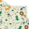 BETESSIN Geschenkpapier Geburtstag Kinder - 4 Bögen Geschenkpapier Baby 50x70cm - Verpackungspapier mit Waldtiere Motiv - Geschenkverpackung für Babyparty, Baby Geburt, Kindergeburtstag