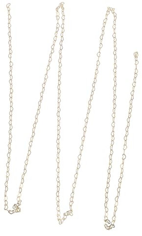 KALLORY die Kette Halskette Armband Schlüsselanhänger-Halskette Schmuck Link DIY zubehör Ringschmuck bag chain armkette Schmuckzubehör selber machen Kupferkette selber machen Golden