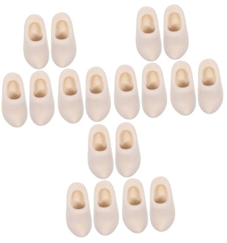 HAPINARY Miniatur Schuhe Wichtel 9 Paare Puppenhaus-holzschuhe Hochstuhl Miniatur Turnschuhe Vorgeben Puppenhaus Plüsch Puppen-outfits Hausschuhe Sandalen Puppenhauszubehör Figuren Haustier Hölzern