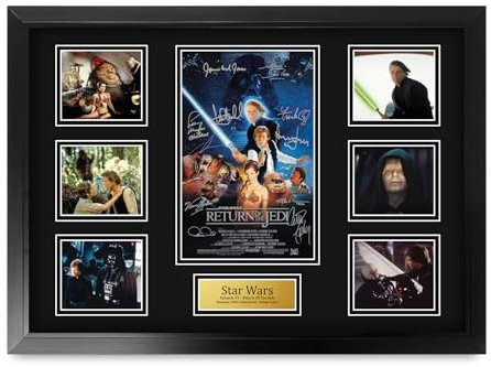 HWC Trading Return Of The Jedi Star Wars Geschenke Geducktes Signiertes Autogramm Foto für Fans von Film Memorabilien - A2 Gerahmt