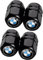 4 Stück Ventilkappen für BMW X1 X3 X7 X5 X6 1 3 5 6 Series Z4 7 M Series, Reifen Ventilkappen für,Ventilkappen mit Dichtung für stabilen Reifendruck, Autoventil Kappe, Schwarz