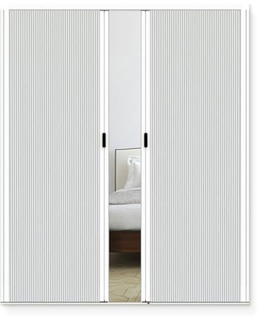 Puerta Corredera Plegable Puertas De Concertina Blancas Para Interiores, 190 200 210 220 230 240 Cm De Alto, Puerta Plegable Invisible Con Diseño Panal Para Cocina, Sin Necesidad De Taladrar(90x210cm/