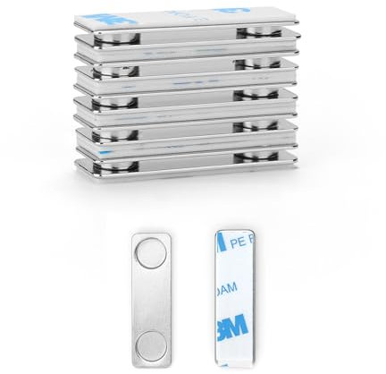 Cainda 6 Paar magnetische Bilder-Aufhängestreifen, magnetischer Fixator abnehmbar und beschädigungsfrei, Klebestreifen zum Aufhängen von Rahmen und Heimdekorationen