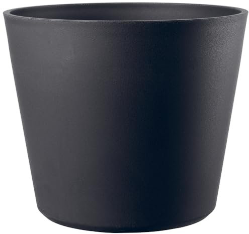 Deroma Origin Pot de Fleurs de 29 cm | Plastique léger résistant aux Chocs | Pot d'intérieur/extérieur pour terrasse/Porche | Réserve d'eau et Bouchon de vidange | Pot Tendance pour Plantes, Fleurs