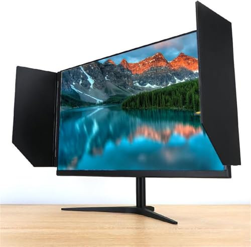Desktop Computer Screen Hood, Monitor Hood Sunshade, 24-27inch Adjustable, Foldable & Portable Privacy Screen Hood, for Office and Play Games. 