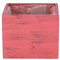 VOSTEEN 1x Pflanzkübel aus Holz 15x15x12 cm pink - Blumenkasten Terrasse langlebig & vielseitig - Holzpflanzkübel Outdoor