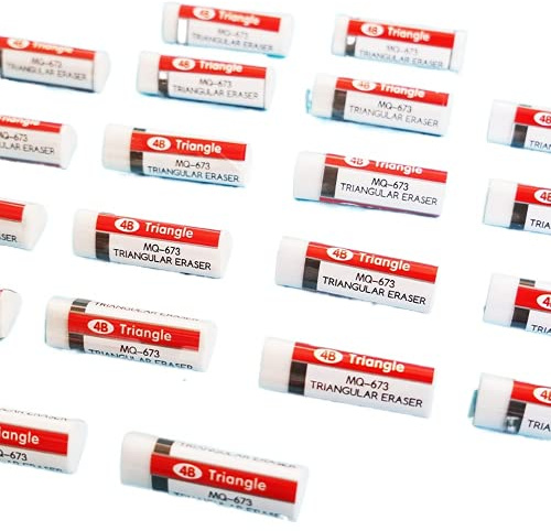 Radiergummi in 4B-Form, für Schüler, Lernen, Schreibwaren für Kinder, Geschenk, Kinder-Radiergummis, Schwarz / Weiß, 1 Stück