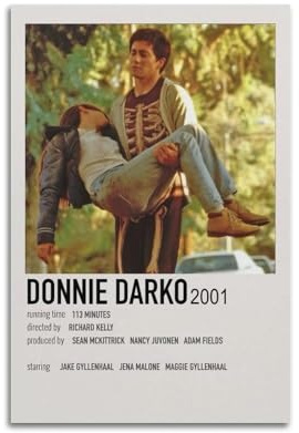 AHSEOIWRJH Donnie Darko Poster, Vintage-Druck, Wandkunst, Poster, dekoratives Gemälde, ästhetische Leinwanddekoration für Wohnzimmer, Schlafzimmer, 30 x 45 cm, ungerahmter Stil