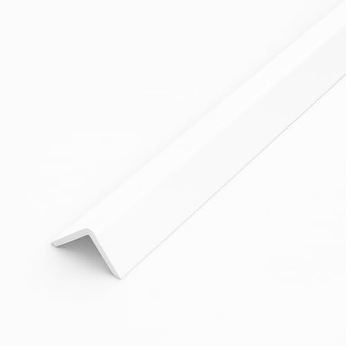 White 1 Metre UPVC Plastic Rigid Angles 100 x 100mm Corner Cover Trims 90 Degrees (1)