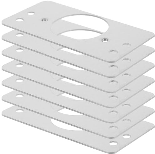 WOONEKY 8pcs Front Door Reinforcement Plates Thickened Ball Lock Fixing Repair Kit Door Strike Cover Plates for Cabinet and Locks and Easy DIY Installation