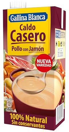 Gallina Blanca - Caldo Casero de Pollo y Jamón 100% Natural - 1L