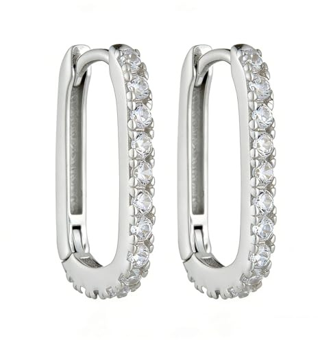 Beydodo Ohrringe Gold 750 585 375 Echtgold Damen, Creolen Hoop mit Diamant Ohrringe Creolen Hochzeit Braut Nickelfrei