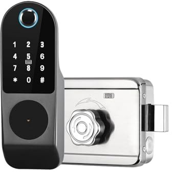 Serratura intelligente, Serratura intelligente con codice digitale RFID, scheda Wi-Fi, impronta, serratura elettronica for cancello e giardino