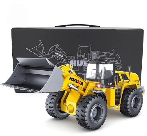 AS Hobby Italia HUINA 1583 Pala Gommata RC Scala 1:14 2.4GHz con Benna Elettrica Heavy Duty, Pala Caricatrice Radiocomandata ad Alta Potenza per Cantiere RC