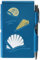 WELLSPRING Blue Shells Notizblock für Notizen, Taschennotizbuch mit Stifthalter, kleiner Notizblock für tägliches Notizen, Notizbuch Journal für Arbeit, Mini-Notizblock für Tagesjournal und Listen