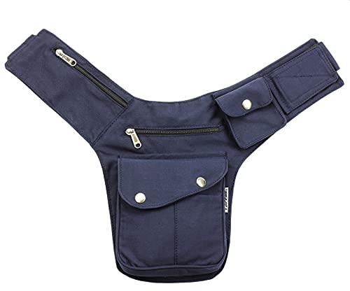 Freak Scene Tasche - Gürteltasche - Buddy - blau - silberfarben - Bauchtasche - Hüfttasche