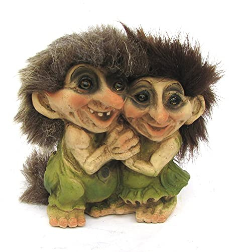 ORIGINAL NORWEGISCHE TROLLE * NyForm Troll mit Zertifikat 055 * Trollpärchen 13cm