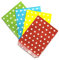 Frau WunderVoll® 100 PAPIERTÜTEN IM Set 9, 4x25 Stück: grün Sterne, beachblau Sterne, gelb Sterne, rot Sterne 13x16,5cm, 45Gramm Papier, flach/Hochzeit, Papiertütchen, Mitgebseltüten