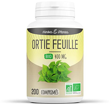 Herbes Et Plantes Ortie feuille Bio 200 Comprimés 400 mg