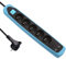Electraline 35617 Steckdosenleiste mit 5 Steckdosen und 2 USB Decke Silikon Schutz gegen Auswirkungen, blau, 2 m