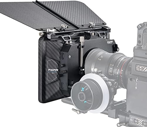 Tilta Matte Box per fotocamere Studio Cinima, 3 pezzi 4 x 5,65 telaio filtro con 5 anelli adattatori per obiettivo (134/114/110/95/80 mm) 5 pezzi anteriore opaco MB-T12