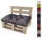 sunnypillow Palettenkissen Auflage Set für Europaletten Indoor und Outdoor Palettenpolster Palettensofa Kissen mit schöner Steppung viele Farben und Größen zur Auswahl Sitzkissen 120 x 60, Anthrazit