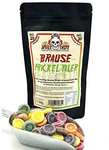 Brause Prickel Taler lecker fruchtig brausige Bons - mild-200g - Red Devils Taste Kids Bonbon