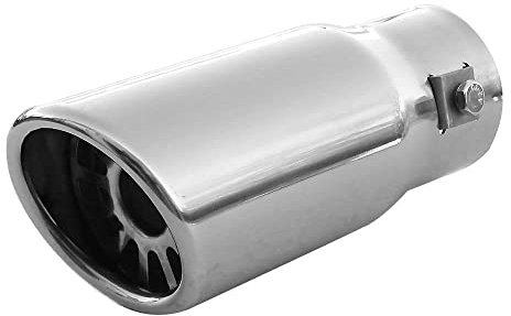 Endrohr Auspuff Blende Auspuffrohr Edelstahl Chrom Auspuffendrohr Universell Schalldampf Endstück Endrohrblende Sportauspuff Optik Tuning