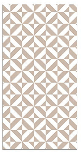 Panorama Vinylteppich Rosa Geometrie - 100x140 cm - Waschbar rutschfest Küchenteppich