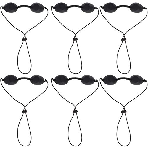 Smavles UV Schutzbrille 6Pcs Augen Schutzbrille Solarium Schutzbrille Schwarz Schutzbrille Augenklappe für Beauty Sonnenbrille IPL Behandlung LED Lichttherapie