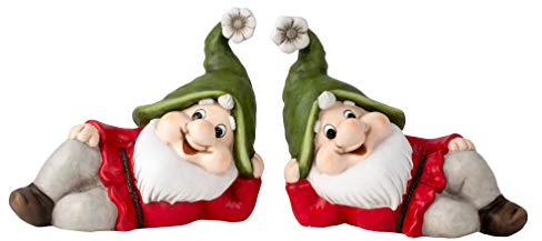 XL-Gartenzwerge Breite 34,5 cm - 2er SET - Zwerg Dekoration Garten Figur