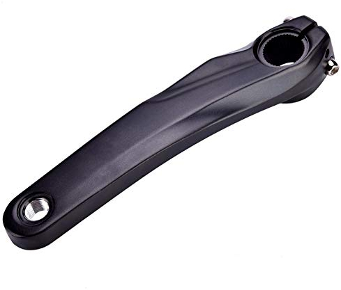 Fahrrad Kurbelarm, Aluminiumlegierung Fahrrad Linker Kurbelarm, Aluminiumlegierung Single Speed ​​Kurbelgarnitur für 590 610 SLX XT XTR Kurbelgarnitur(Schwarz)