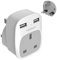 USB Plug Adaptor UK with 2 USB Ports, TESSAN Double USB Charger, USB Wall Socket Plug Adapter for Home, Office