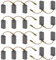 ECSiNG Cepillos de Carbono para Amoladora Angular de 20 Piezas 15x8x5mm/0,59x0,31x0,20 Pulgadas Compatible con Bosch Repuesto de Herramienta Eléctrica de Reparación