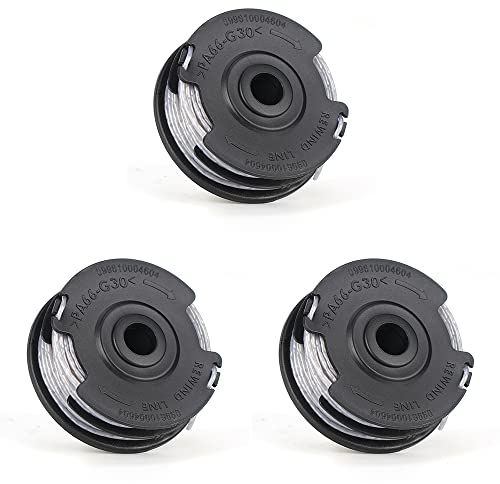 3 Stück Bosch Fadenspule EasyGrassCut F016800351 Rasentrimmer Spulenkabel, Standard Doppelte Automatische Zuführung Nylon Spulen für Bosch Art 24 27 30 30-36 LI Rasentrimmer (Φ1.6mm, 6m)
