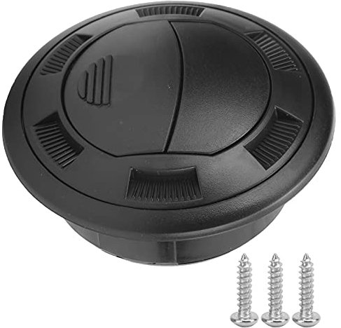 Tablero Aire Acondicionado Deflector Lateral Techo Aire Salida de Ventilación Negra Montaje Salida de Aire Acondicionado de 100/75 Mm con Rejilla Negra Redonda para Autobús RVs Coche Eléctrico