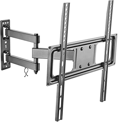 Intec brackets TV wall mount bracket for TVs 32-55. Extendable arm, adjustable Tilt, Swivel and post installation levelling. Strong 35Kg weight capacity