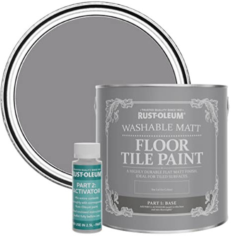 Rust-Oleum Purple Washable Matt Floor Tile Paint - Iris 2.5L
