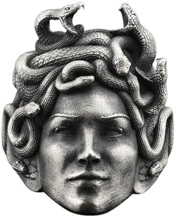 Bysilverstone Schmuck – Gorgon Medusa Handgefertigter Biker-Ring Aus Sterlingsilber Für Herren, Griechischer Mythologie-Ring, Medusa Gothic-Ring, Gorgon Medusa Silberschmuck, Ring Für Männer